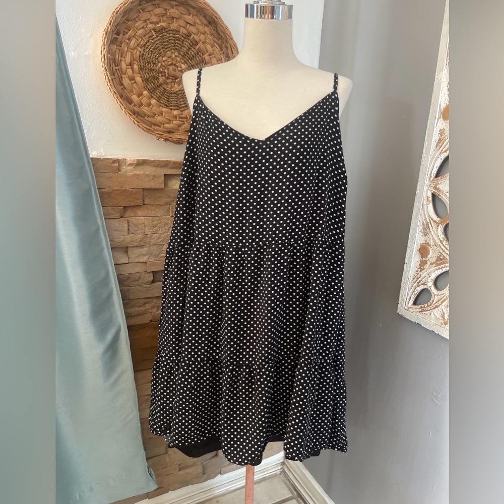 Chic Soul Black and White Polka Dot Dress